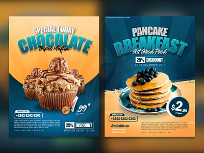 Pancake and Muffin Poster, Banner, Brochure Template Ads Design advertisement banner banner ads banner design brochure brochure design cake flyer flyer design food food poster foodie muffin pancakes poster poster design sweet sweets template