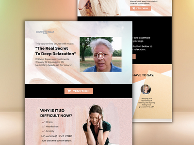 Easy Ground to Relax System Landing Page Design branding design funnel mock up minimal mock up design web design