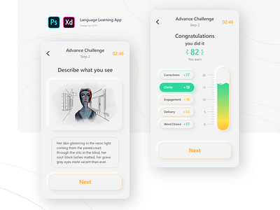 Language Learning App app product design ui ui design ux design