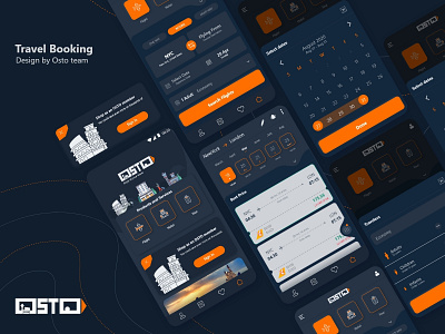 Travel Booking App Template _ Dark mode adobe illustrator adobe xd androiddesign app booking creative design dark mode design dribbble flight neomorphic neomorphism product design skeumorphic trending ui ui design ui kit uidesign uiux