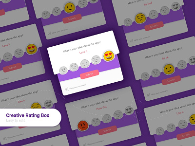 Creative Rating Box android design app pop up rating