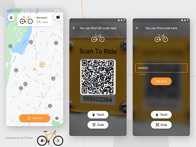 Bicycle Rental App Design android app bicycle bike cycling material material design product design rental ui ui design ux design