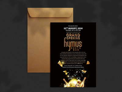 Hymus Resto Bar - Invite Design