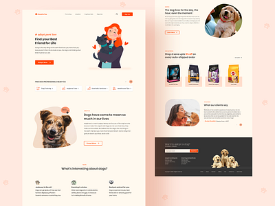Adopt your best friend - Dog Adoption adopt adoption bestfriend dog dogs faithful illustration lover loyal webdesign website