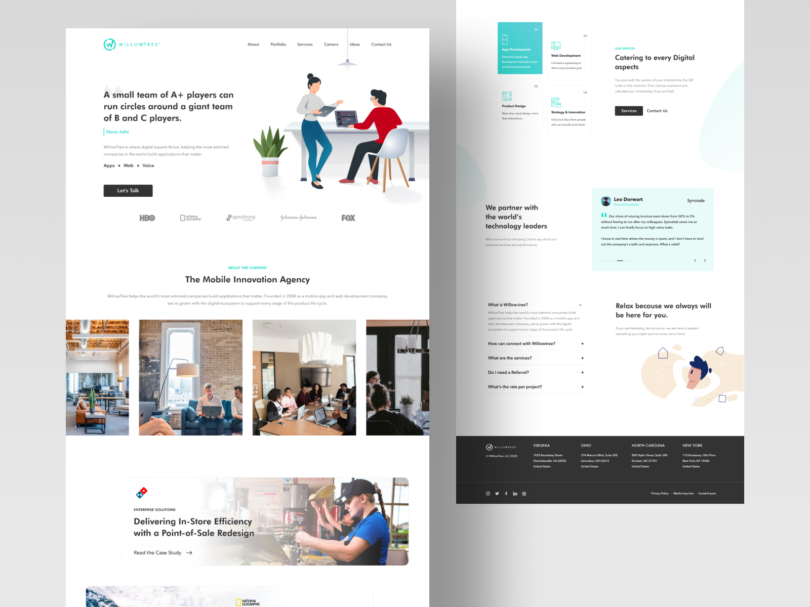 WillowTreeApps Redesign by Aastha Gupta on Dribbble