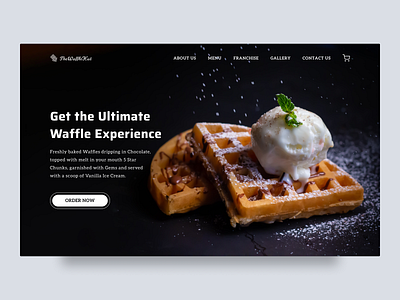 Waffle Hut- Website Hero Section