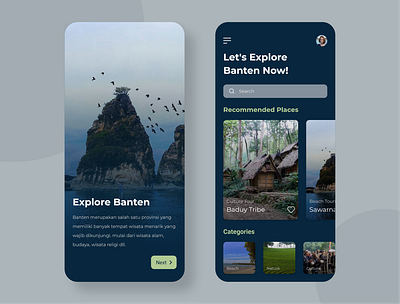 Explore banten app explore travel travel app ui uidesign uiux ux