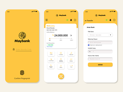 Maybank M-banking concept adobexd app bank bank app banking design illustration illustrator login login screen portfolio redesign ui uidesign ux