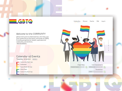 LGBTQ Community community design illustration lgbt lgbtq lgbtqia photoshop pride pridemonth typography ui ui ux ui design uidesign uiux web design webdesign website website design