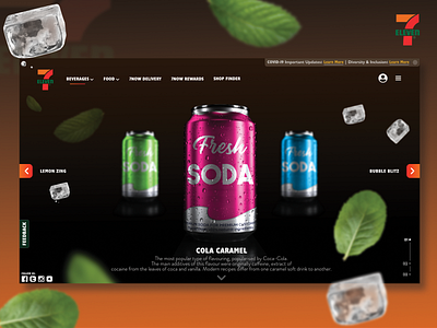 7-Eleven Beverage Website Concept Design