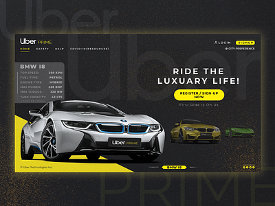 Uber Prime Website Concept Design branding typography uber uber design ui ui design uidesign uiux ux webdesign website design