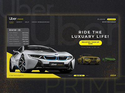 Uber Prime Website Concept Design