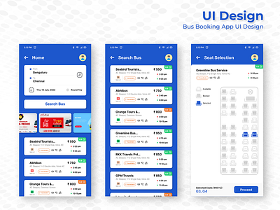 Bus Booking App UI Design