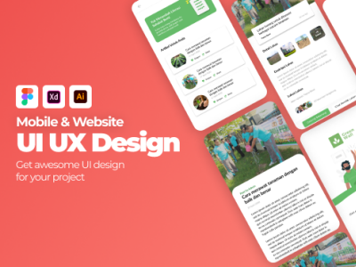 UI UX Design for mobile and website