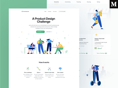 🌱 Product Design Challenge Announcement challenge competition design ethics ecology environment green illustrations landing landingpage medium planet post product design publication