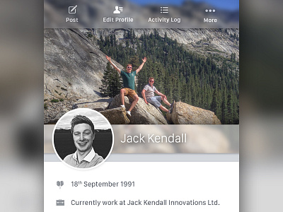 Redesigned & Rebuilt - Facebook Profile facebook ios iphone profile