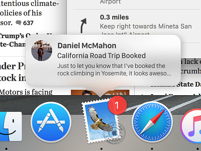 macOS Sierra - Force Touch Notification Preview