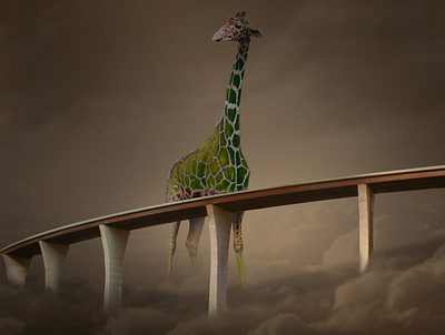 Giraffe art direction cd cover creative design design design art illustration manupilation photo editing photoshop manipulation surrealism