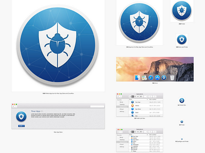 I con mockup psd design antivirus icon