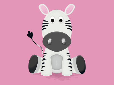 Zebra animal baby cartoon cudly cute illustration illustrations illustrator newborn pink zebra