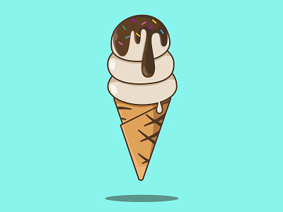 Ice Cream colourful design ice cream illustration illustrator kid summer