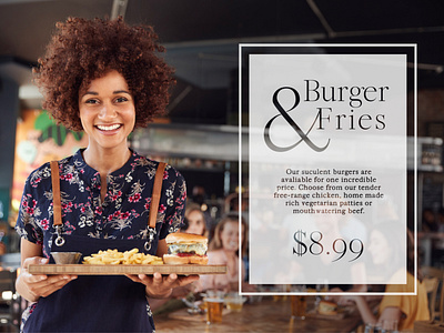 Burger and fries advertising banner ad banner ads branding design graphic illustrator layout website banner