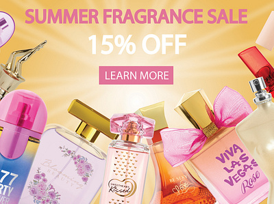 website banner advertising branding fragrance graphic illustrator website banner
