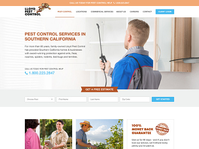 Lloyd Pest Control webdesign