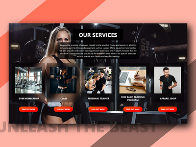 Gym & Fitness Center Website UI Design (part 2)