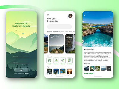 Simple Travel Guide Mobile Apps UI/UX Design