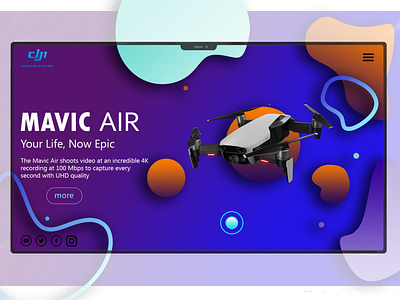 DJI Mavic Air - Shot Your Life, Now Epic branding design illustration landingpage logo minimal photoshop ui ux vector web website website design