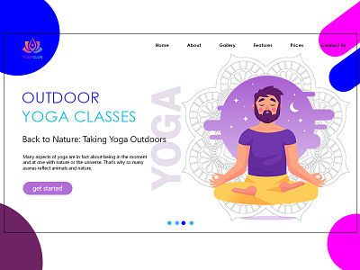 Yoga Club - Outdoor Yoga Classes branding design design illustrations landingpage photoshop ui ux vector web website