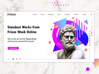Online edition of Frieze branding branding design design landingpage minimal ui ux vector web website