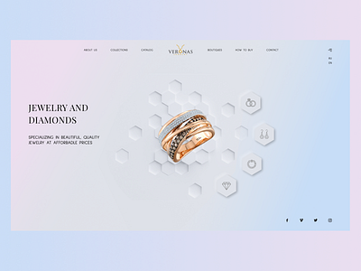 Jewelry and Diamonds - Landingpage branding design design illustration landingpage minimal photoshop ui ux vector web