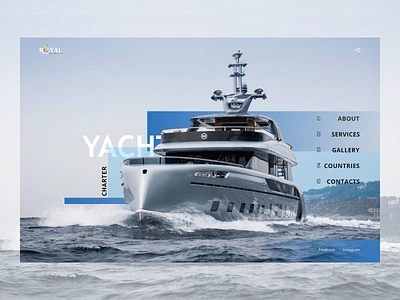 Yacht Charter branding design design illustration inspiration minimal photoshop typography ui ux web website