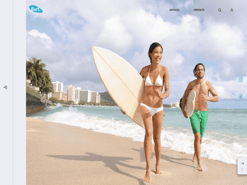 Surfing - Home page after effect design insperation photoshop ui ux web xd animation xd design