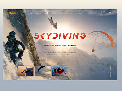 Website concept - Skydiving