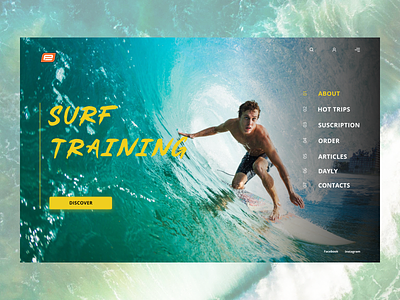 Serfing training - Website design landingpage photoshop typography ui ux vector web website