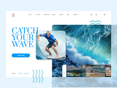 Surfing Landing page UI