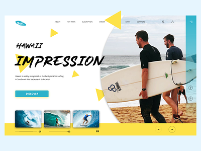 Surfing Homepage branding design design illustration landingpage minimal typography ui ux web website