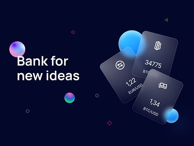 Bank for new ideas bank bank card branding design design typography ui vector website