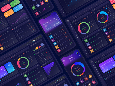 Finance Dashboard Dark theme by Sergushkin Dmitry for VERUS on Dribbble