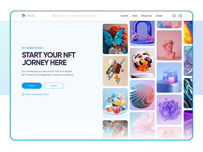 NFT Marketplace | Home page design illustration minimal nft nft marketplace ui ux web website