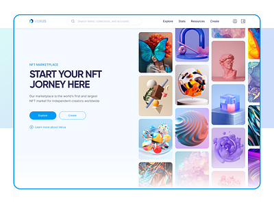 NFT Marketplace | Home page design illustration minimal nft nft marketplace sergushkin ui ux web website