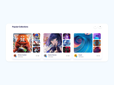 Popular Collections | NFT Marketplace design illustration nft nft marketpalce ui ux web website