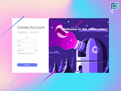 Sign Up app design ui