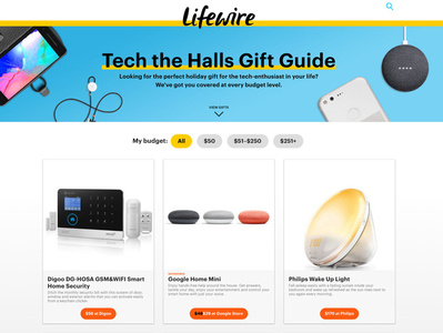 Google Tech Gift Guide design ecommerce gift guide publishing scene web design