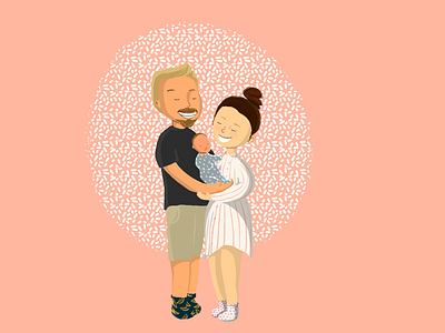Family carddesign cute family illustrations illustrator love