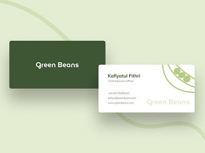 Green Beans Name Card card card design design minimal name card namecard