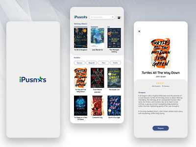 IPUSNAS Digital Library (redesign) app book design library mobile ui